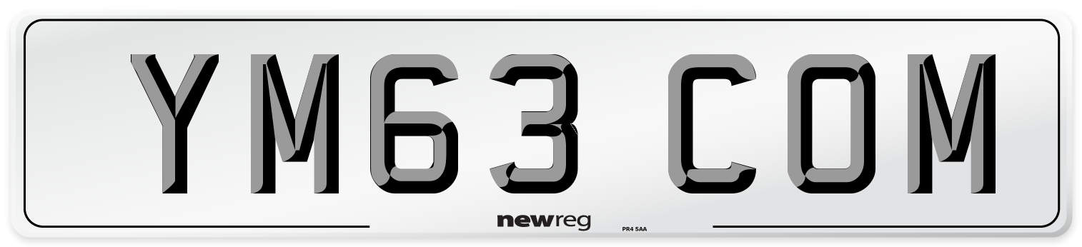 YM63 COM Number Plate from New Reg
